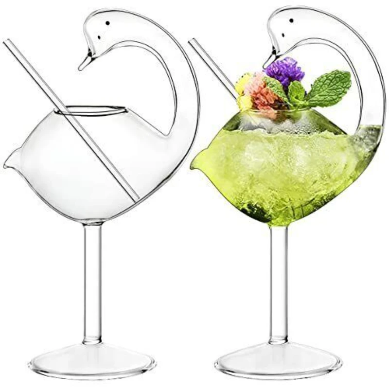 Wholesale Trendy Practical High Capacity Exquisite Creative Swan Cocktail Glasses