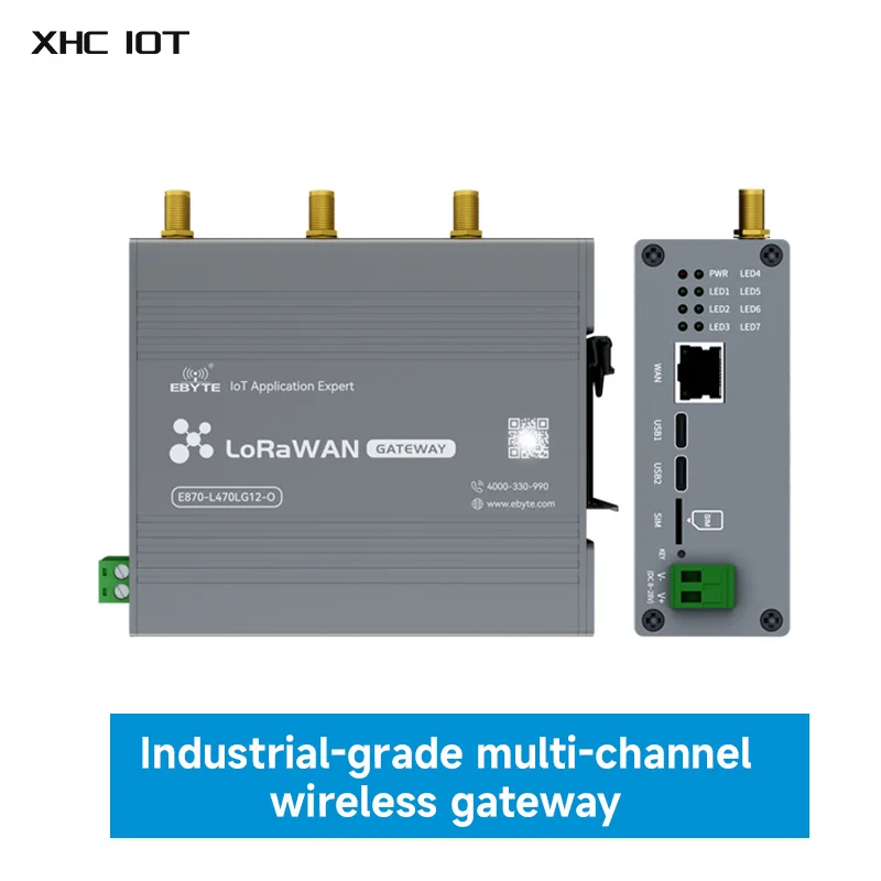 Half-Duplex LoRaWAN Gateway 470/868/915MHz 27dbm XHCIOT E870-L470/868/915LG12-O Open-Source Industrial Grade DC8～28V