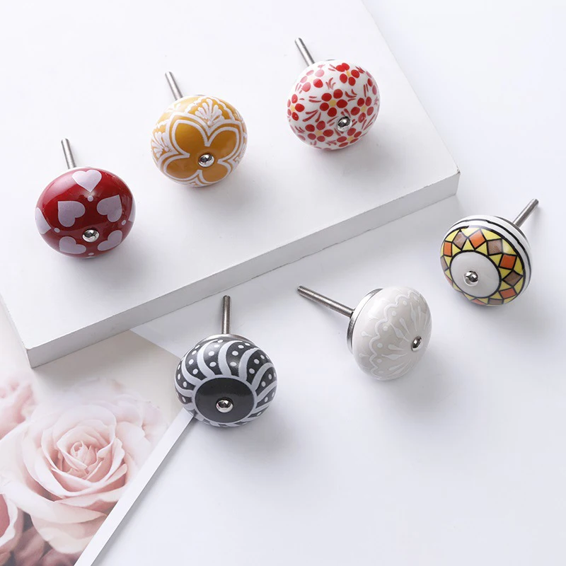 1x Ceramic Drawer Knobs Furniture Handle Kitchen Cabinet Knobs and Handles Cupboard Door Pull Handles Furniture Hardware
