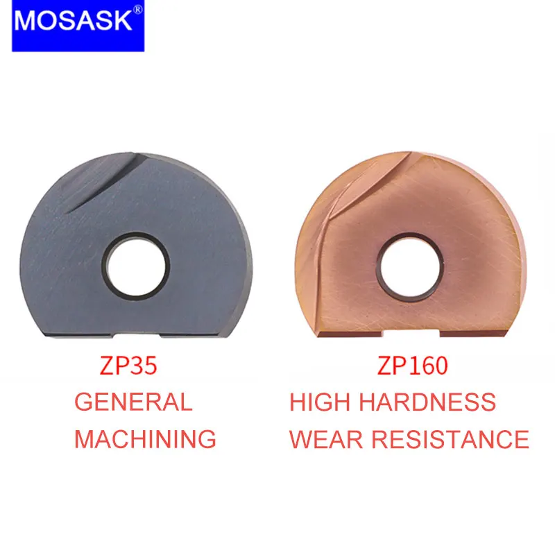 MOSASK 1PC Semicircular Insert P3200 D08 D10 D20 D32 for T2139 Spherical Adapter CNC Finishing Cutter Milling Precision End Mill