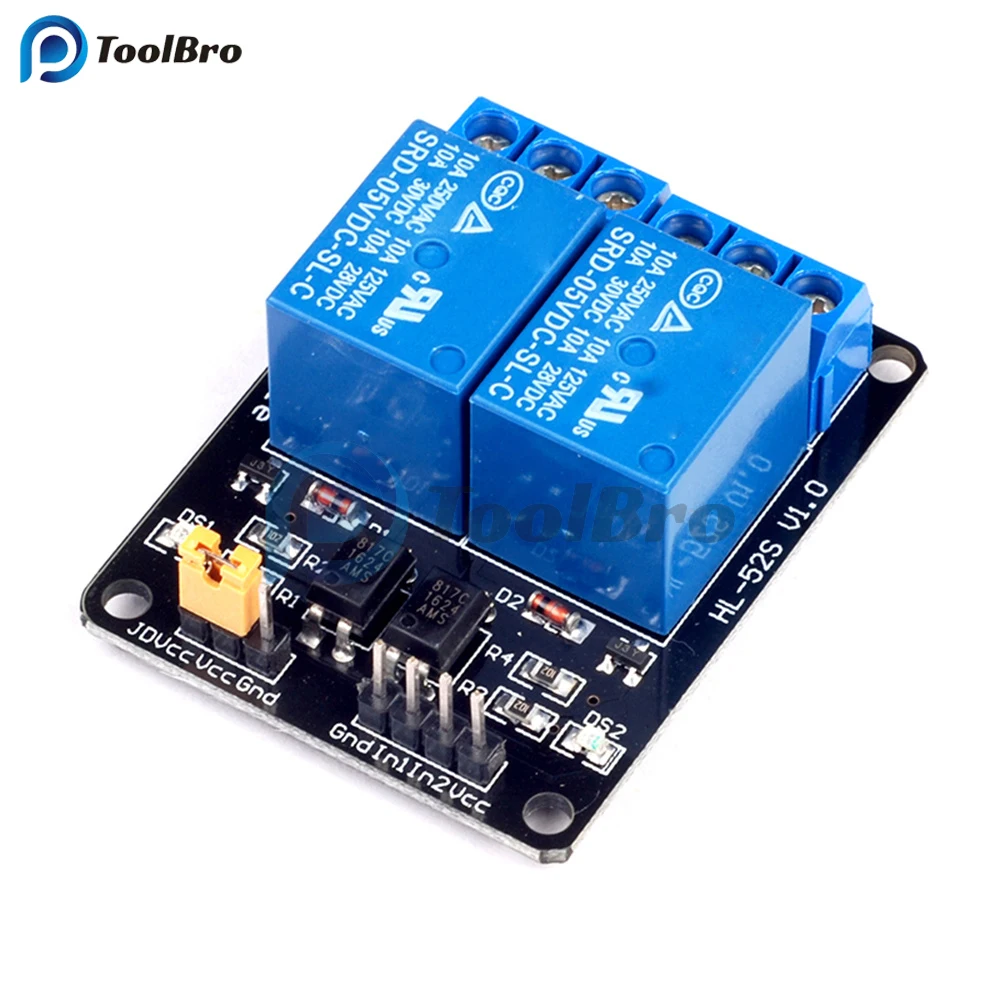 DC 3V 5V 24V 2 Channel Relay Module with Optocoupler Relay Output 2 way Relay Module for Arduino AVR TTL logic