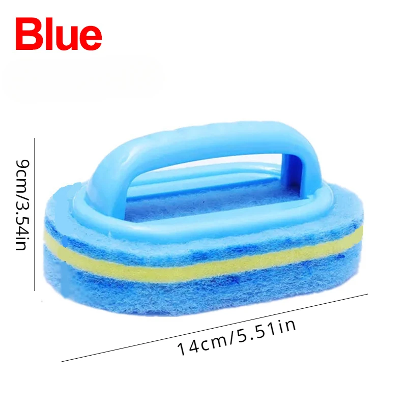 1pc Kitchen Sponge Wipe Thickening Cleaning Brush with Handle  Bathroom Tile Bathtub Cleaning Sponge Cleaning Supplies Cleaner