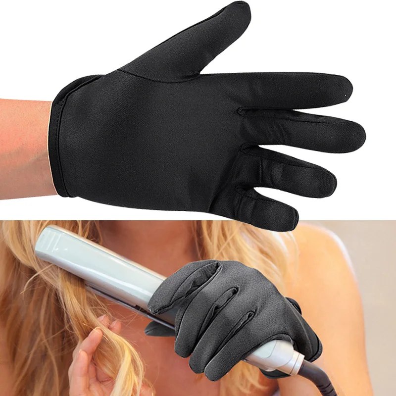 1/2PCS Heat Resistant Finger Glove Hair Straightener Perm Curling Tool Heatproof Protective Gloves for Hair Styling