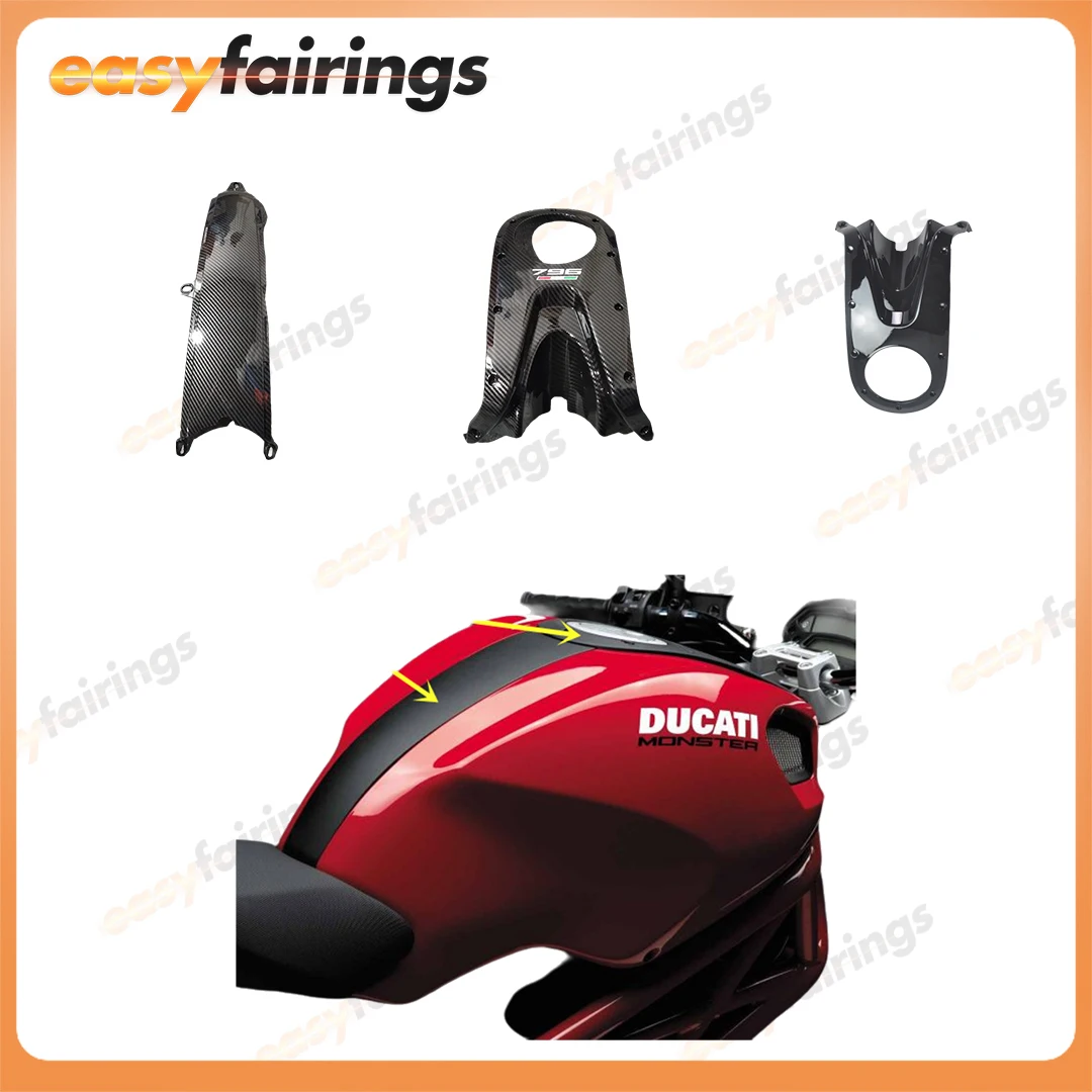 

Motorcycle Fuel Tank Front Cover ABS Plastic Replacement Parts Fit For Ducati Monster 696 795 796 1100 2009 2010 2011 2012