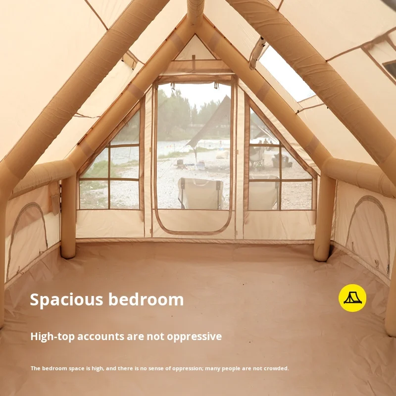 Oxford Fabric Outdoor Camping Inflatable Tent, Rainproof Shade Integrated Party Minimum Order