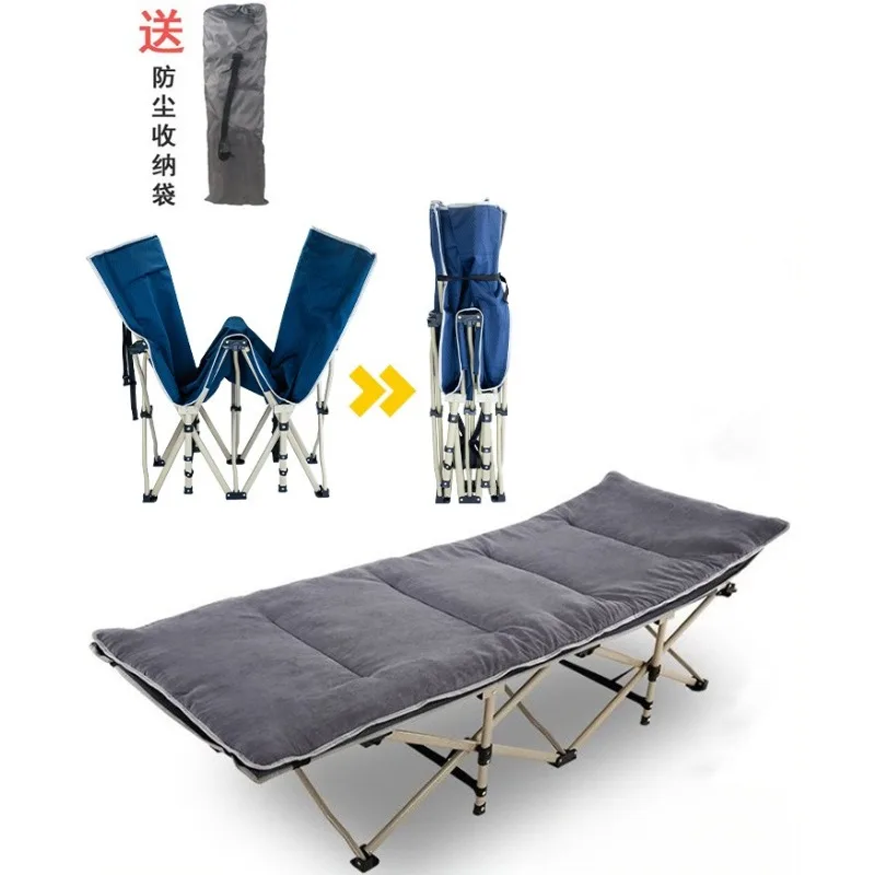 

Single Folding Nap Bed, Outdoor Portable Office Siesta Bed, Simple Hospital Escort Bed, Reinforced 10-Leg Sturdy Folding Bed