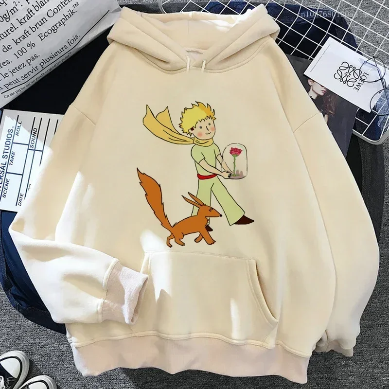 The Little Prince Hoodies Women Long Sleeve Top Anime Harajuku Streetwear Clothes Hood Women Japanese Clothing