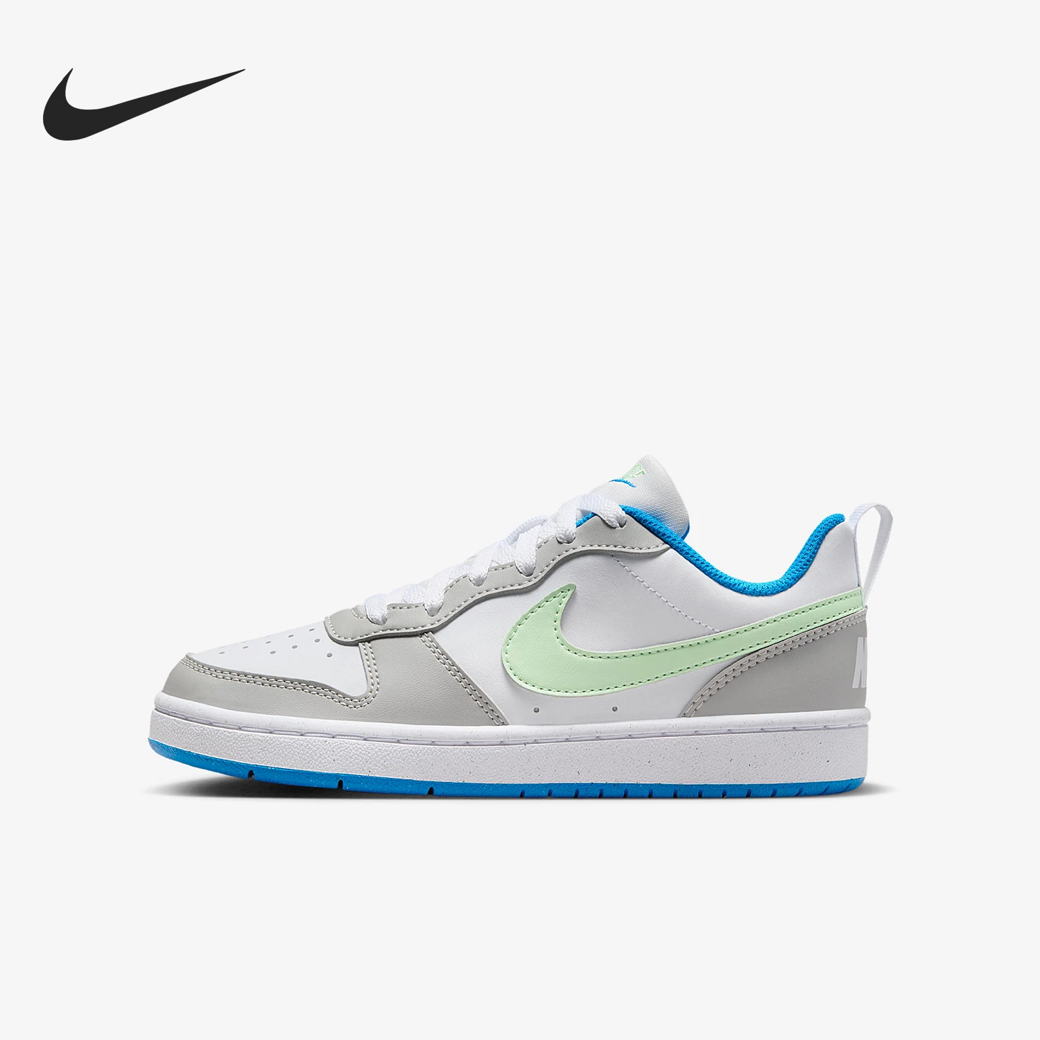 

Nike Court Borough Удобные нескользящие и прочные повседневные кроссовки GS с низким берцем мятного цвета, крутая серая легкая обувь DV5456-005