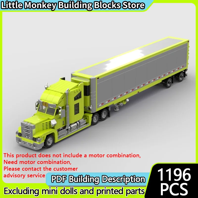 City Car Model MOC Building Bricks Coronado Refrigerated Tractor Modular Technology Children Holiday Gifts Assemble Toys Suit