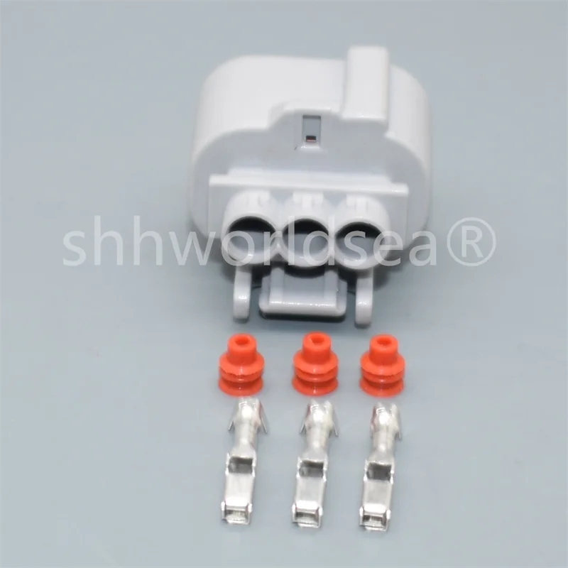 1 مجموعات سلك السيارة كابل أنثى غمد مقاوم للماء 3 دبوس موصل مقبس توصيل السيارات تشمل المحطات والأختام #4