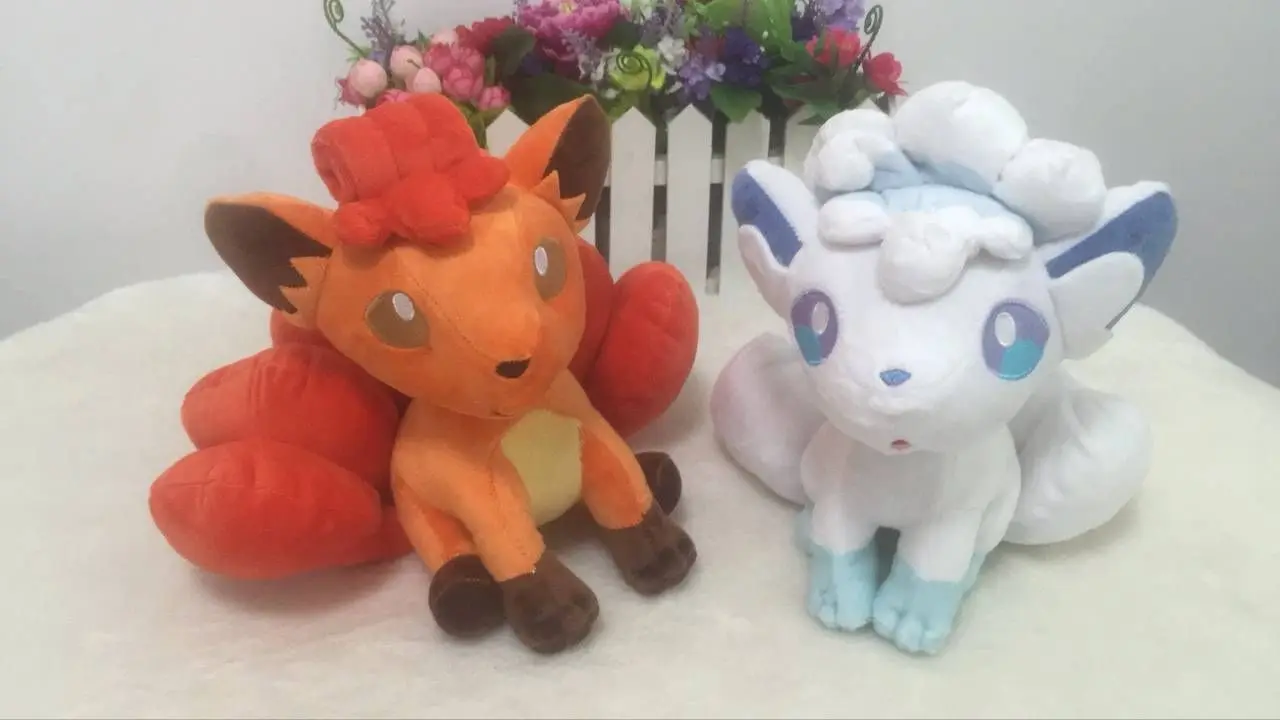 

10pcs/lot Pokemon Ice Vulpix Plush Doll 18cm Cute Alola Region Vulpix Soft Stuffed Doll Toy Gift