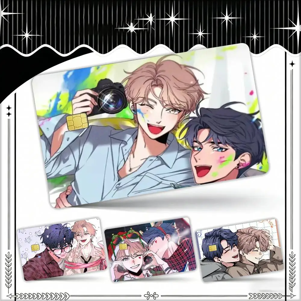 Sketch bl Anime Cartoon Waterproof Film Skin Cover Credit Card Stickers Debit Front Bank Bus Pass