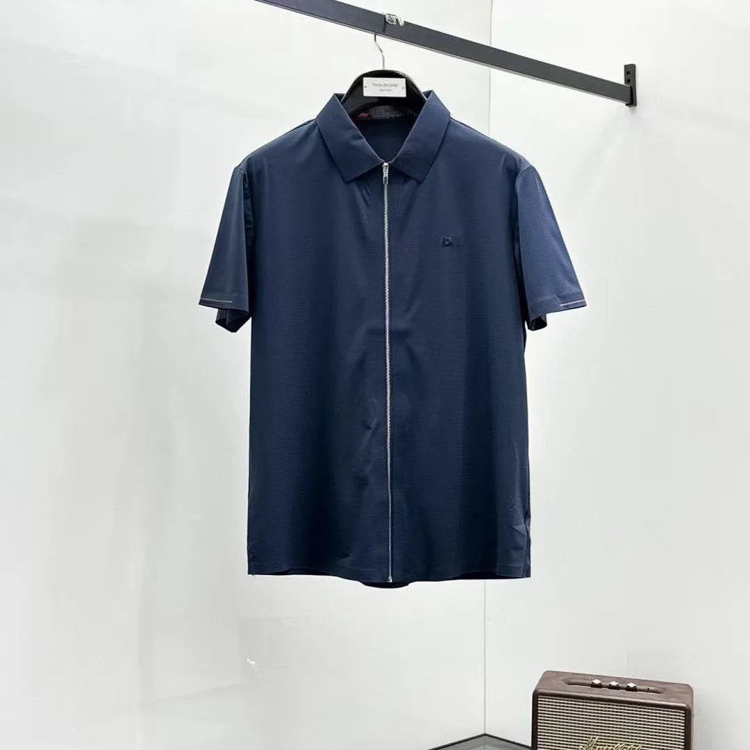

Italian Kiton Men's Summer New Fashion Old Money Style Men's Short Sleeve Shirt Simple Versatile Casual Shirt