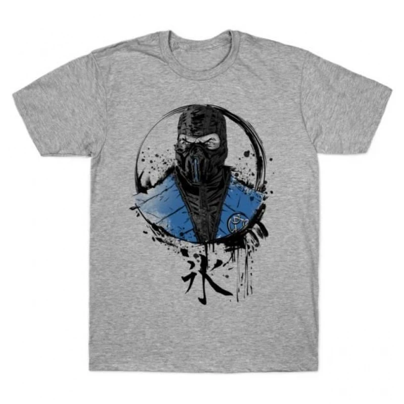 Splatter Ice 90's Video game Mortal Kombat Gift tee for gamer 100% cotton Men's Short Sleeve Graphic T-Shirt All size tops S-6XL