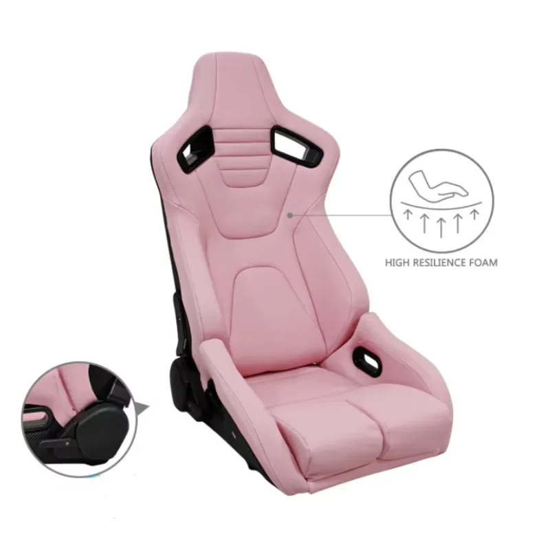 1061 Pink Universal Vehicle Slider Simulator Gaming Station Adjustable Sim Bucket Racing Seats