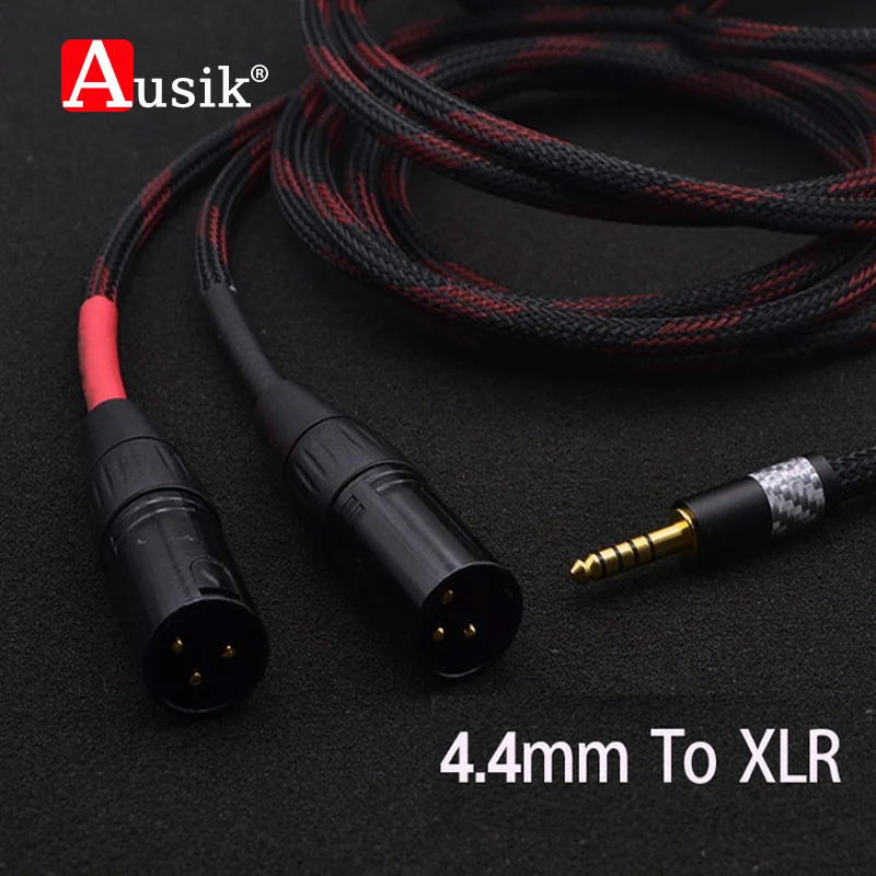 A063  HIFI 4.4mm to 2 XLR Stereo Audio Cable / Canare cable for Mp3 DAC AMP / DIY 0.5M - 5M