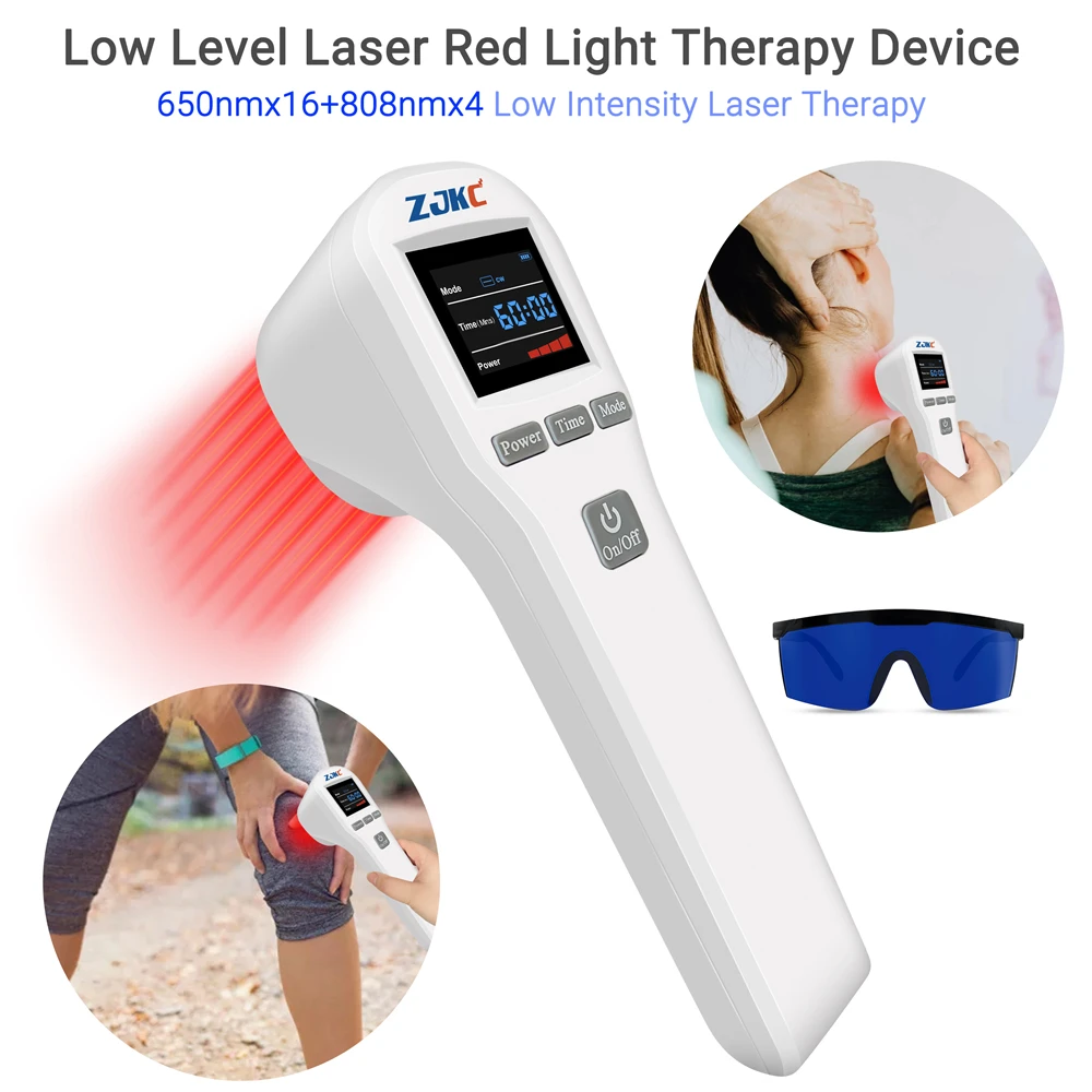 

ZJKC 880mW Laser Treatment for Joint Inflammation Professional Laser Therapy Device 650nmx16+808nmx4 Physiotherapy Equipment