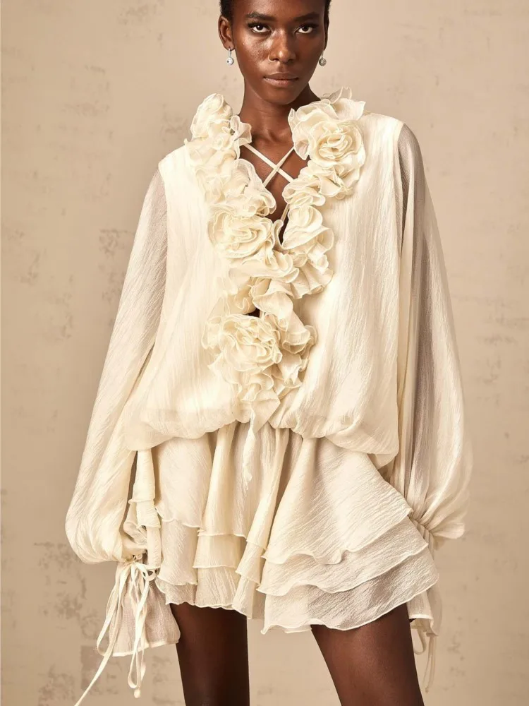 

Party Dresses For Woman Sexy New French Vestidos Strappy Loose Evening Dress Banquet Elegant Solid Color Mini Temperament Trendy