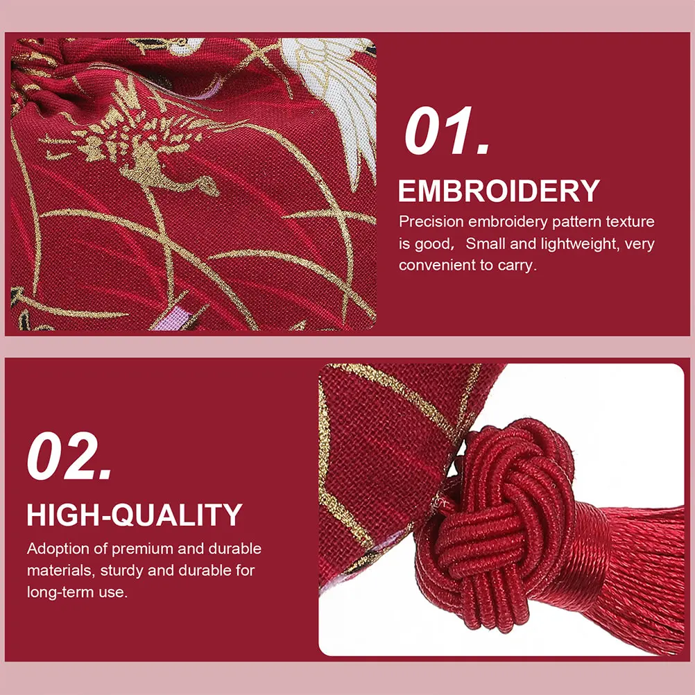 

3pcs Pendant Cotton Fabric Fragrance Bag Drawstring Pouch Festival Accessory Costume Decor Lightweight Empty Sachet Holder