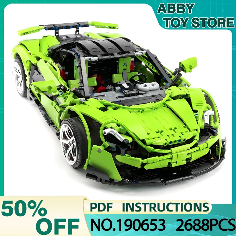 New MOC-190653 Classic Supercar Assembly Model Building Blocks Bricks Puzzle Toy DIY Children's Birthday Education Toy Gifts