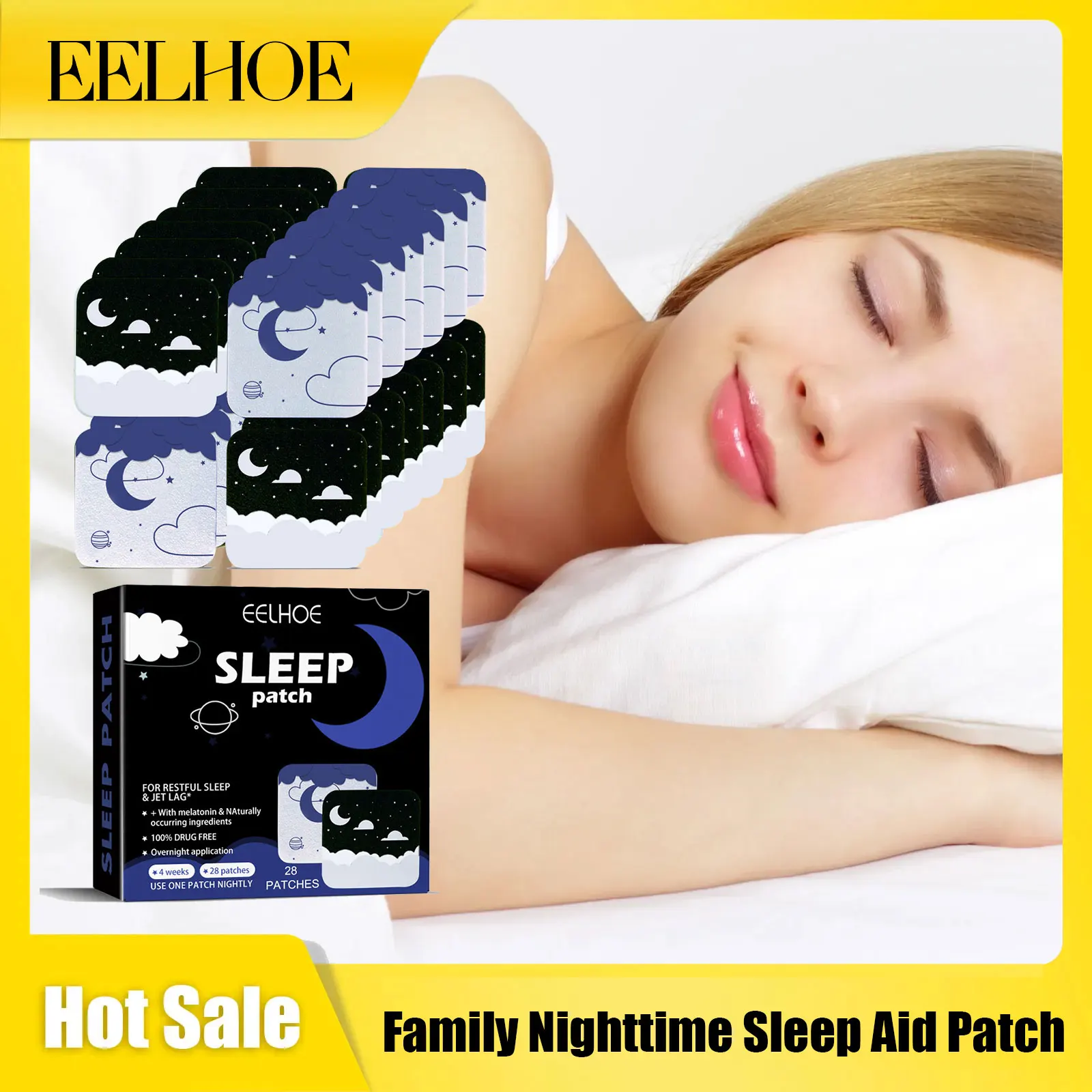 

Eelhoe Family Nighttime Sleep Aid Patch Treat Relieve Life Stress Effective Improve Insomnia Family Herbal Sleeping Aid Stickers