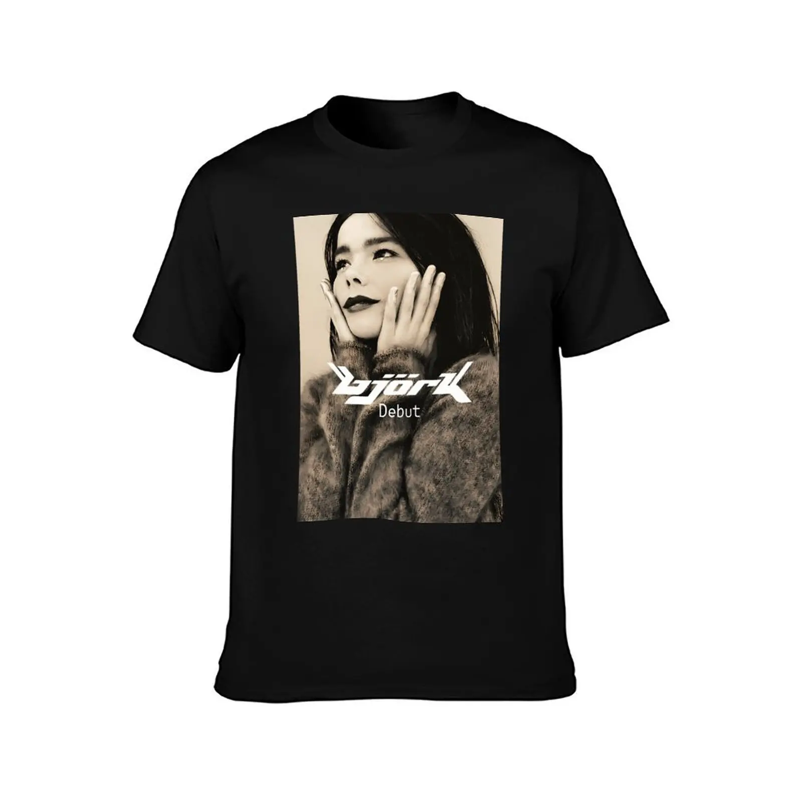 bj?rk debut circa 1993 T-Shirt, Summer Casual Cotton Tee, Oversized Streetwear Tops, Vintage Graphic Print, Unisex Men Women
