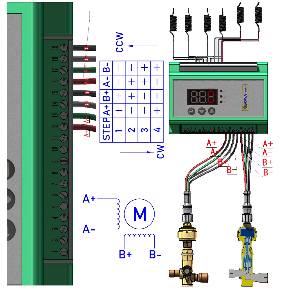 17m3/h kV step motor condensing pressure regulators is wonderful choice for compressor racks to match different cooling capacity