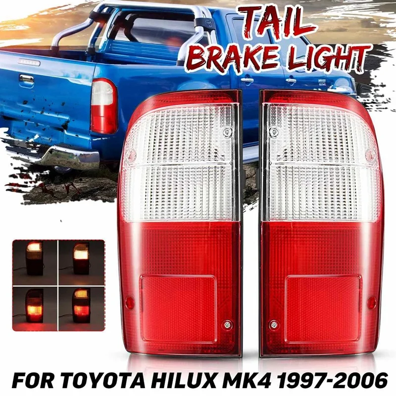 

Car Rear Tail Light Taillight Brake Lamp With Wire Harness DRL For Toyota Hilux 4 Mk4 D4D 1997 - 2006
