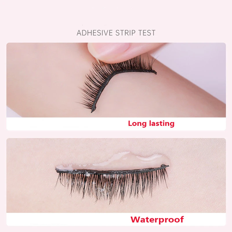 40Pcs/Box Reusable Lash Glue Self-Sticker Glue-Free Eyelash Glue Strip False Eyelashes Extension Makeup Tool Extension Supplies