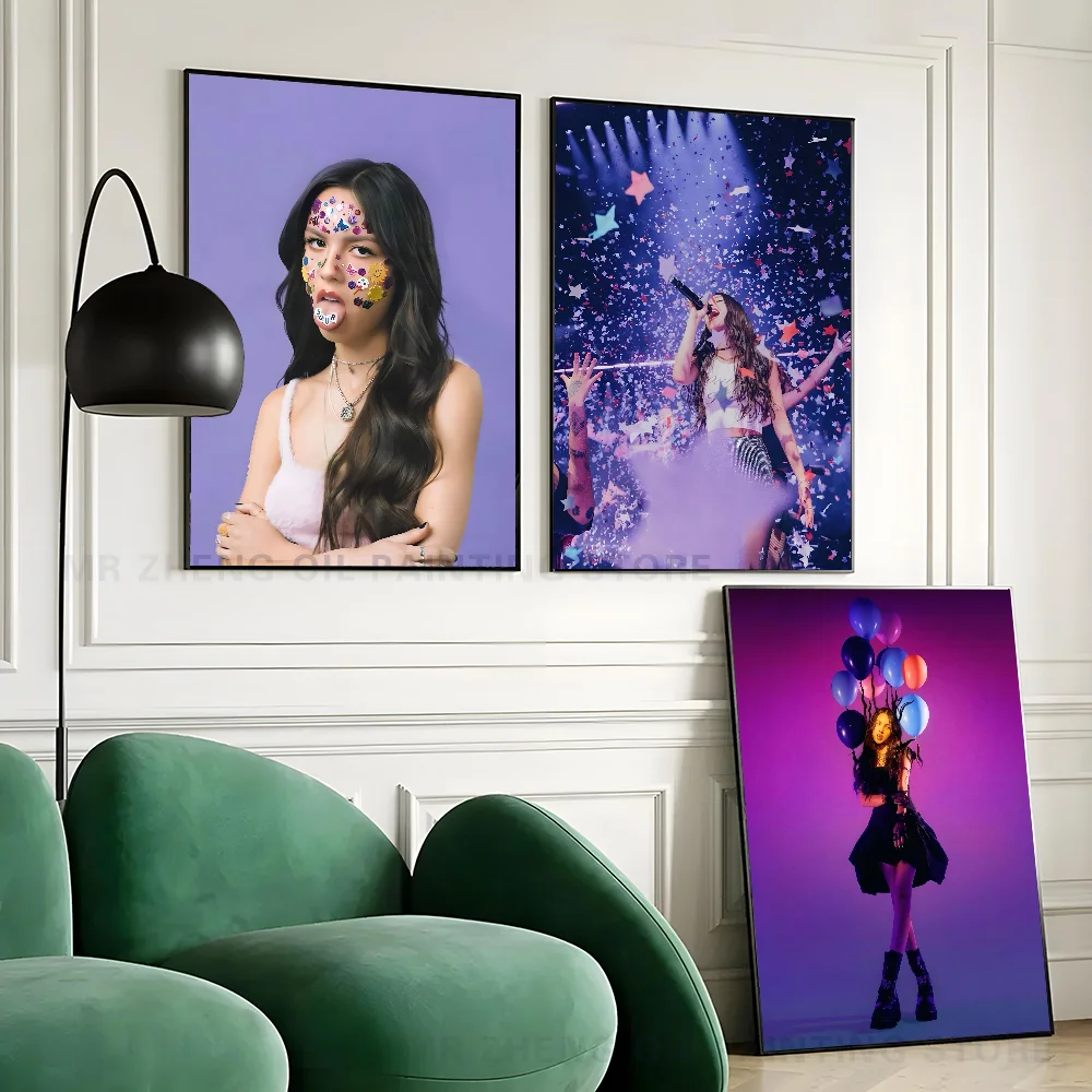 HD Singer O-Olivia R-Rodrigo Poster Paper Print Home Living Room Bedroom Entrance Bar Cafe Art Painting Decoration