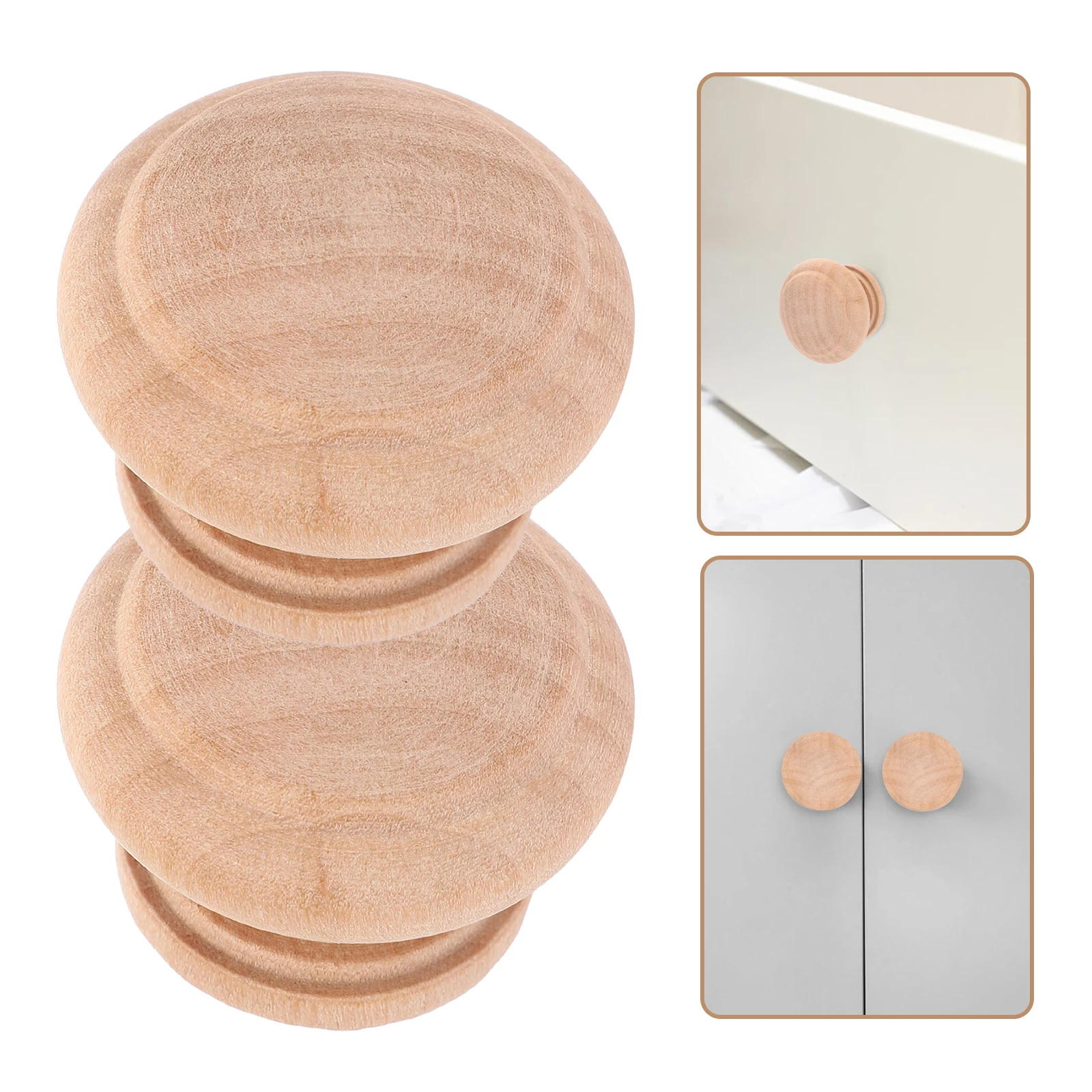 

12 Pcs Cabinet Handle Knobs Wardrobe Door Handles Kitchen for Cabinets Wood Pull Dresser