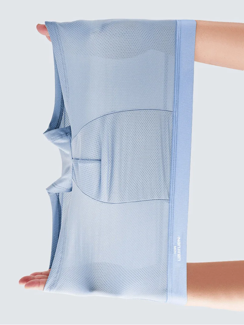 1/5Pcs Ice Silk Boxer Shorts for Men Breathable Sexy Thin Underwear U Convex Design Lingerie plus Size Available L-6XL Male Unde