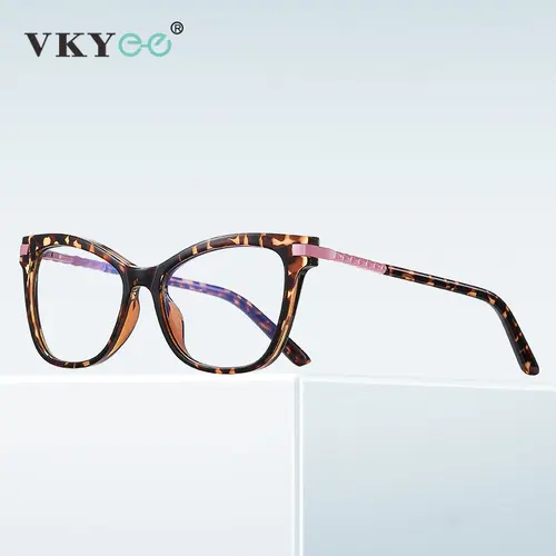 Imagen 2 del producto Vickywomen-gafas graduadas para mujer, lentes de lectura para hipermetropía y miopía, con bloqueo de luz azul, montura óptica PFD2108