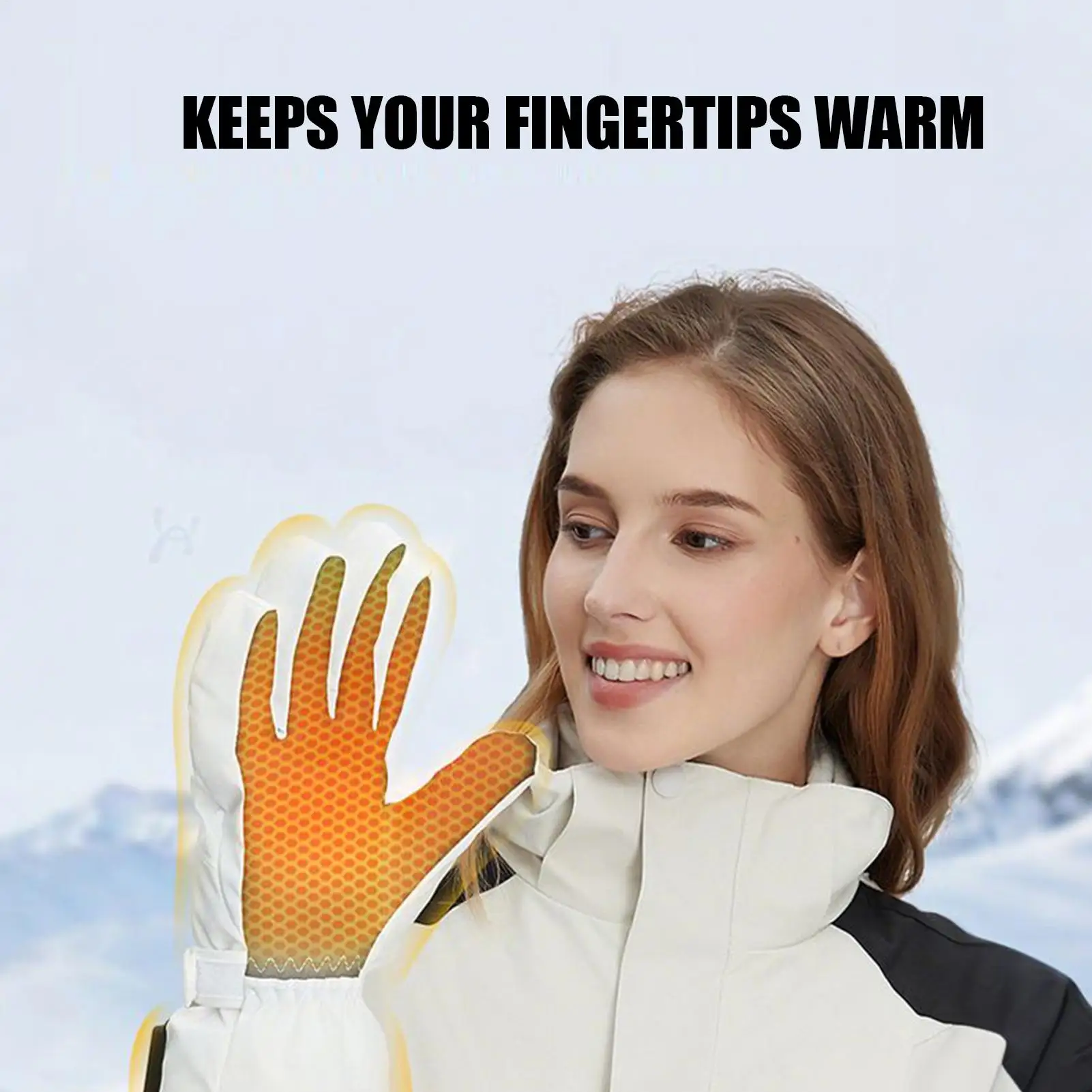 

Heated Gloves Warm Windproof Mittens Winter Electric USB Plug-in Heating Gloves For Skiing Cycling Hiking Fishing Snowboarding