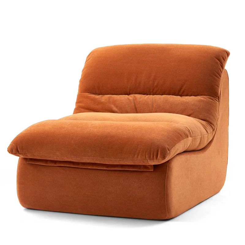 

Lazy sofa, down seated and detachable, cream sofa, single small apartment bedroom Internet celebrity leisure chair