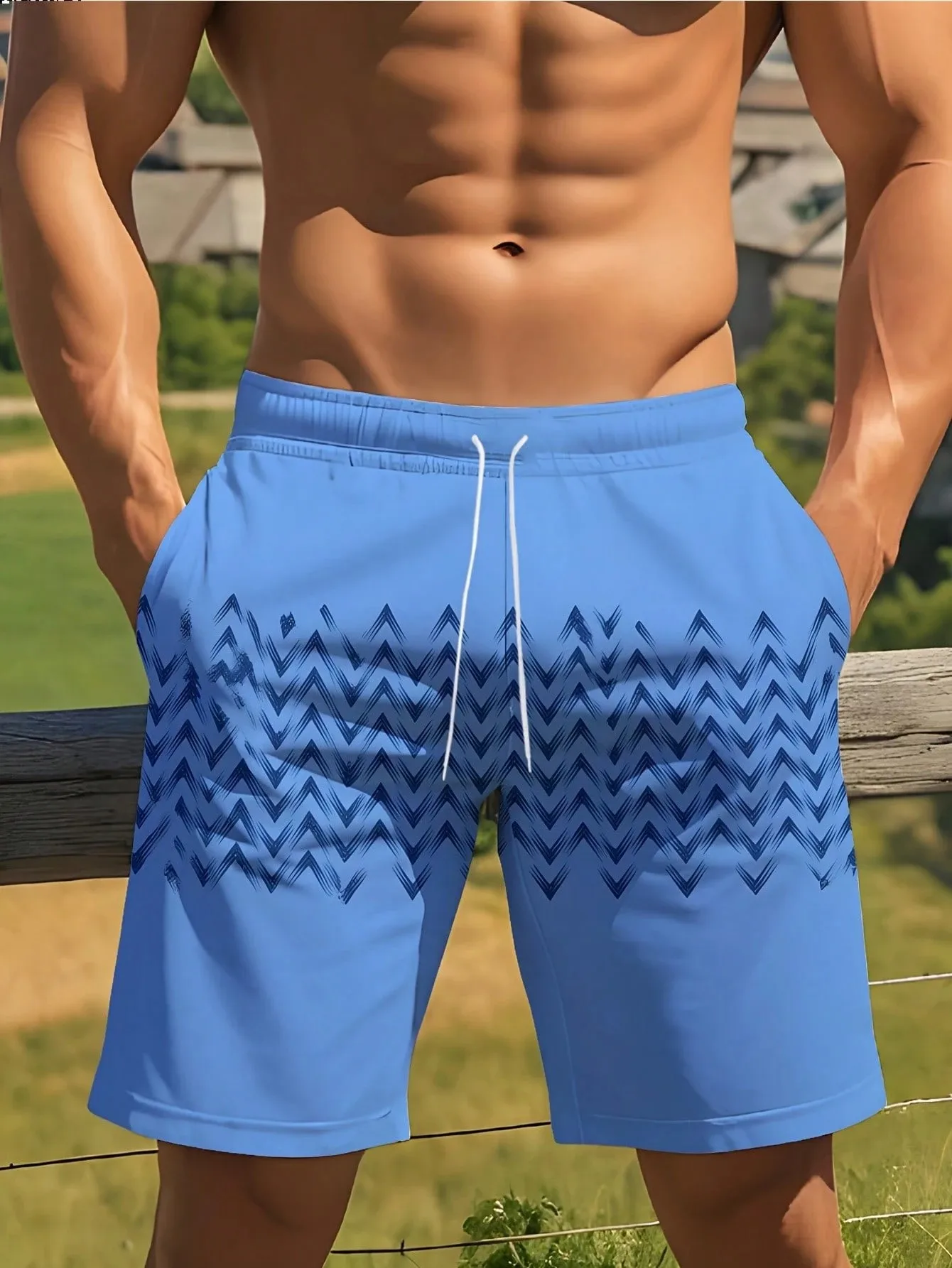 

2026 Summer New Style Men's Shorts with 3D Pattern Printing - Street Casual Fashion Comfortable Breathable Lightweight