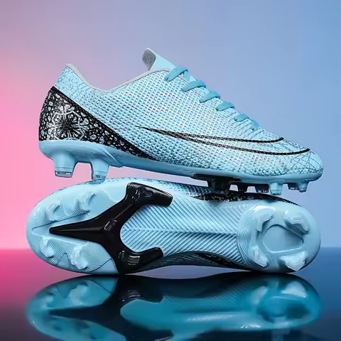 New Men Football Boots Cleats Long Spikes Training Sneakers Indoor Soccer Shoes Breathable Drop Shipping Hot Sale Ultralight