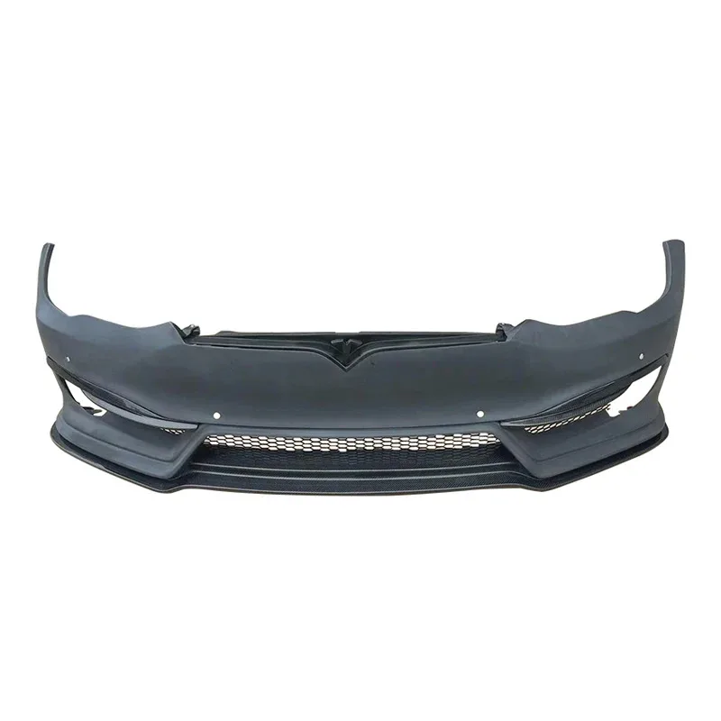 

Factory hot selling Model 3 Car Exterior Decoration 3PCS Carbon Fiber Spoiler Sp Anti-collision Front Lip Bumper Shovel For Mod