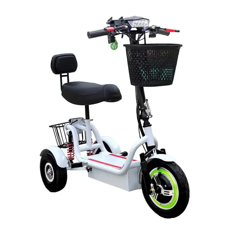 Adult 3-Wheel Electric Cargo Tricycle with Carrier Basket for Commuting and Delivery Use