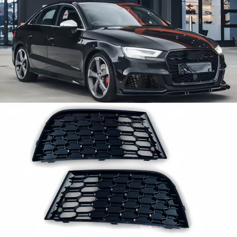 

Fog Light Grille Grill Cover For Audi A3 8V Sline S-line S3 2017 2018 2019 2020 2pcs Left Right Front Bumper Honeycomb Mesh