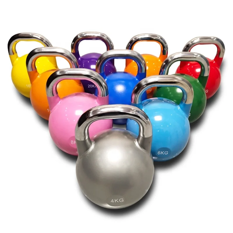 Commercial Use Steel Kettlebell for Pectoral Abdominal Muscle Training Colorful Design Weight Lifting Gym