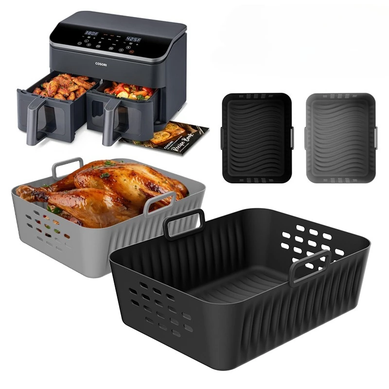 

1Pc Air Fryer Silicone Liners for Ninja SL400 SL401 Double Stack XL Basket Reusable Air Fryer Baking Tray Airfryer Accessories