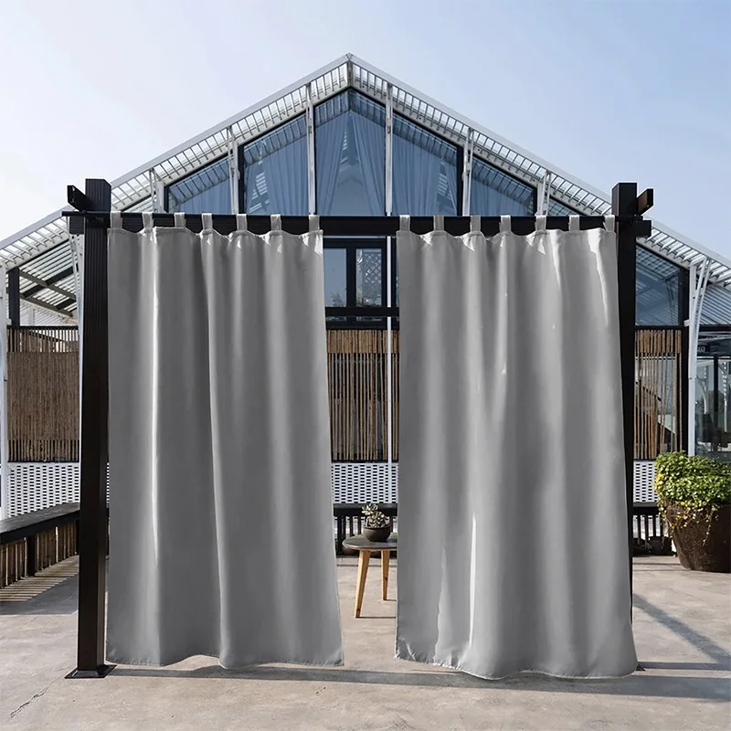 Waterproof and Rainproof Curtains Outdoor Balcony Pavilion Blackout Curtains Heat Insulation and UV Protection Custom Size Door