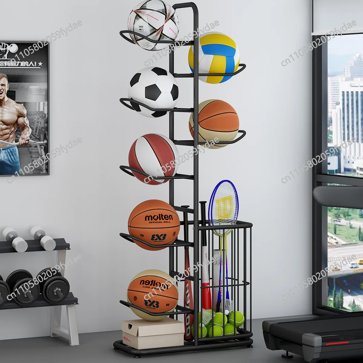 Indoor Children Basketball Storage Rack Put Ball Football Storage Basket Placed Rack Kindergarten Volleyball Stand Holder Space