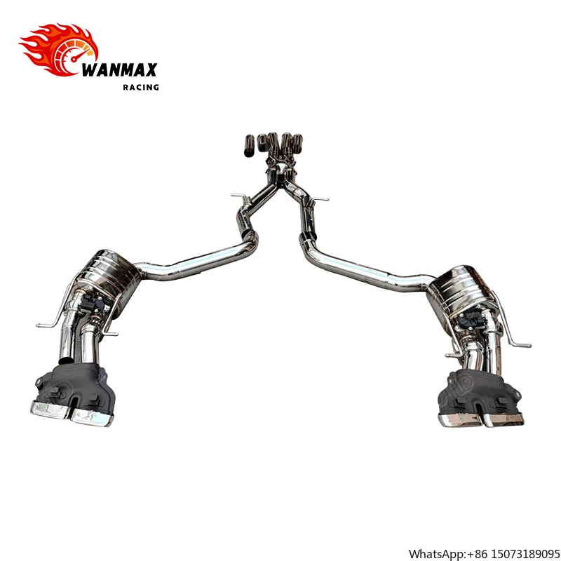 

Stainless Steel Catback Exhaust for S550 W222 4.7L V8, No Tailpipes Increases Power, Fast Shipping