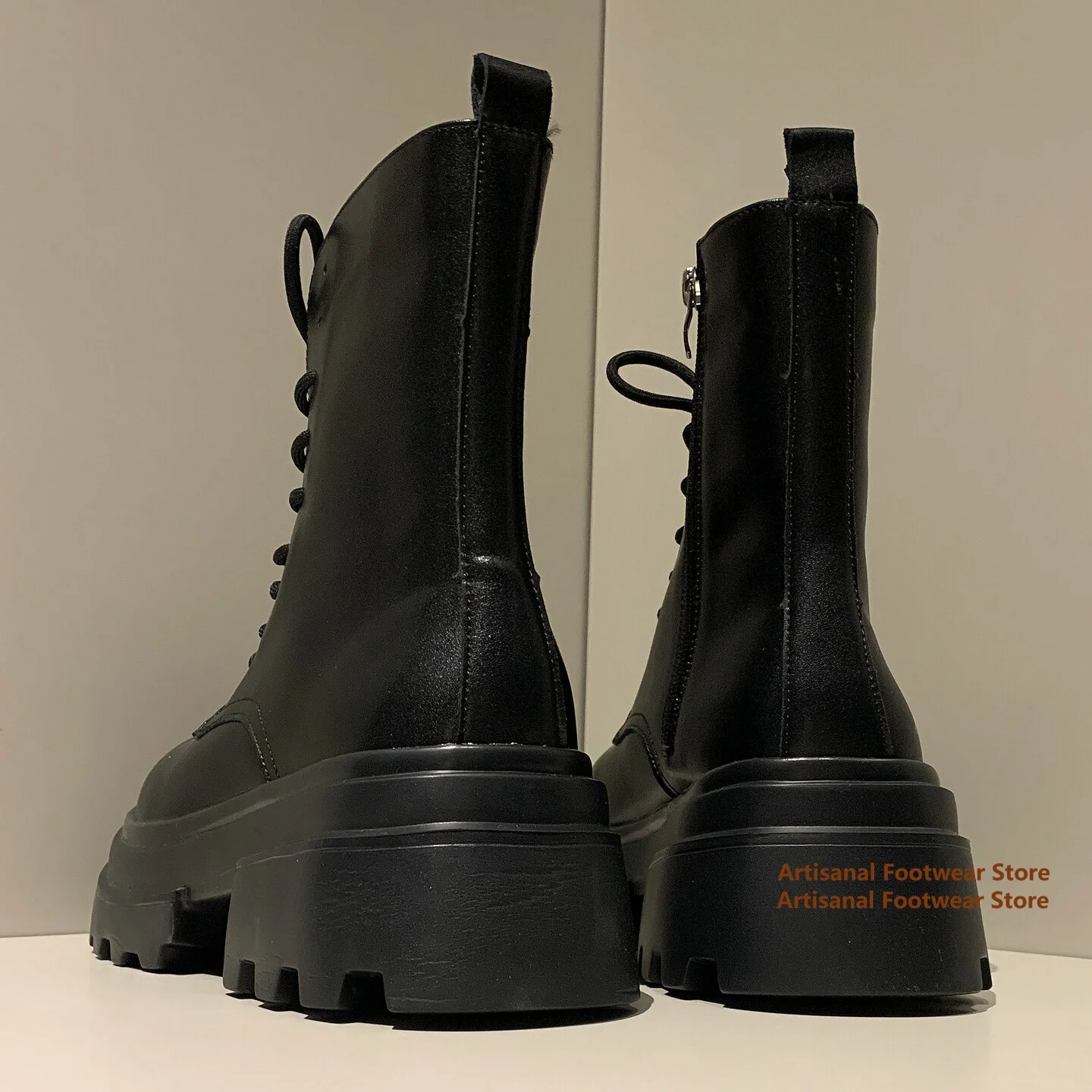 รองเท้าบูทมอเตอร์ไซค์หนังสีดำแ - Chelsea Boots Men บทวิจารณ์และราคา