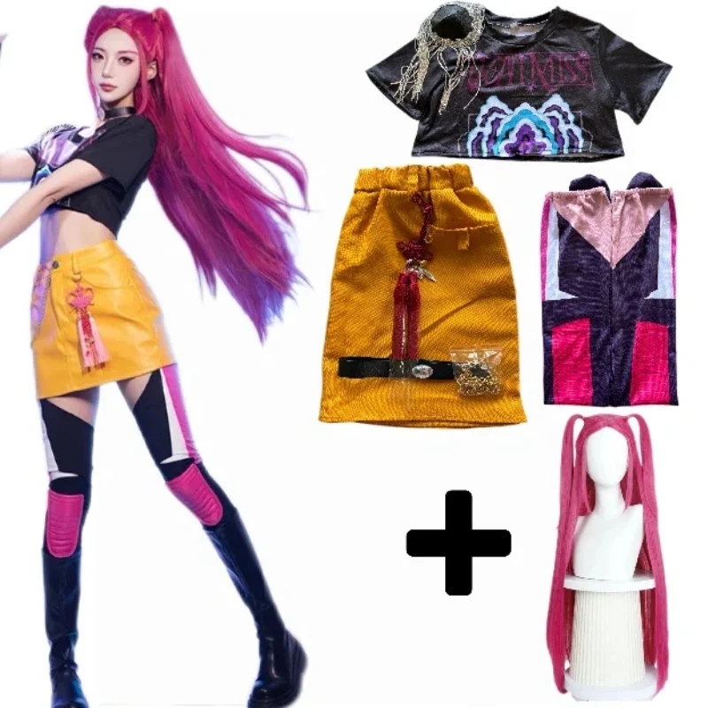 Anime KPop Demon Hunters Mira Cosplay disfraz peluca Huntrix traje fiesta de Halloween para mujeres niñas carnaval