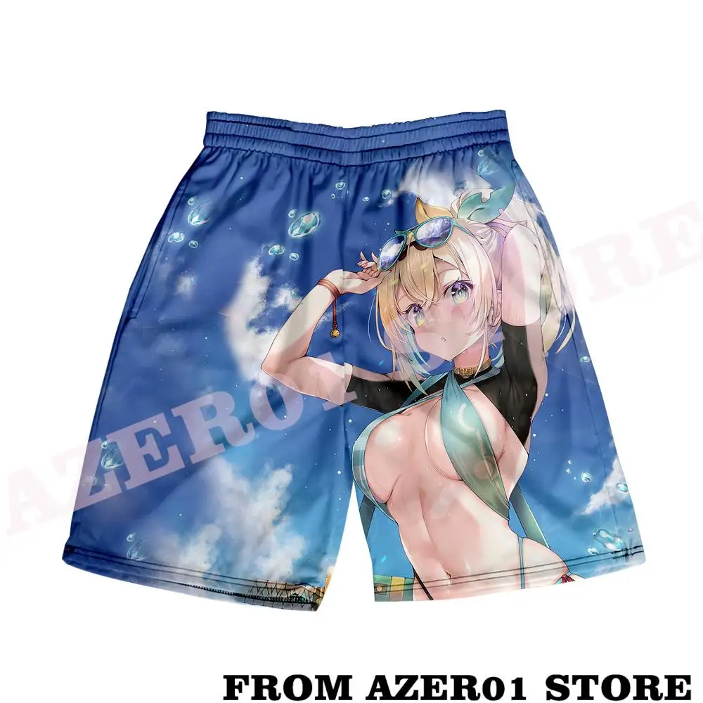 HOLOLIVE VTuber Kazama Iroh Merch Summer Women/Men  Elastic Waist Streetwear Shorts Kawaii Beach Shorts pants