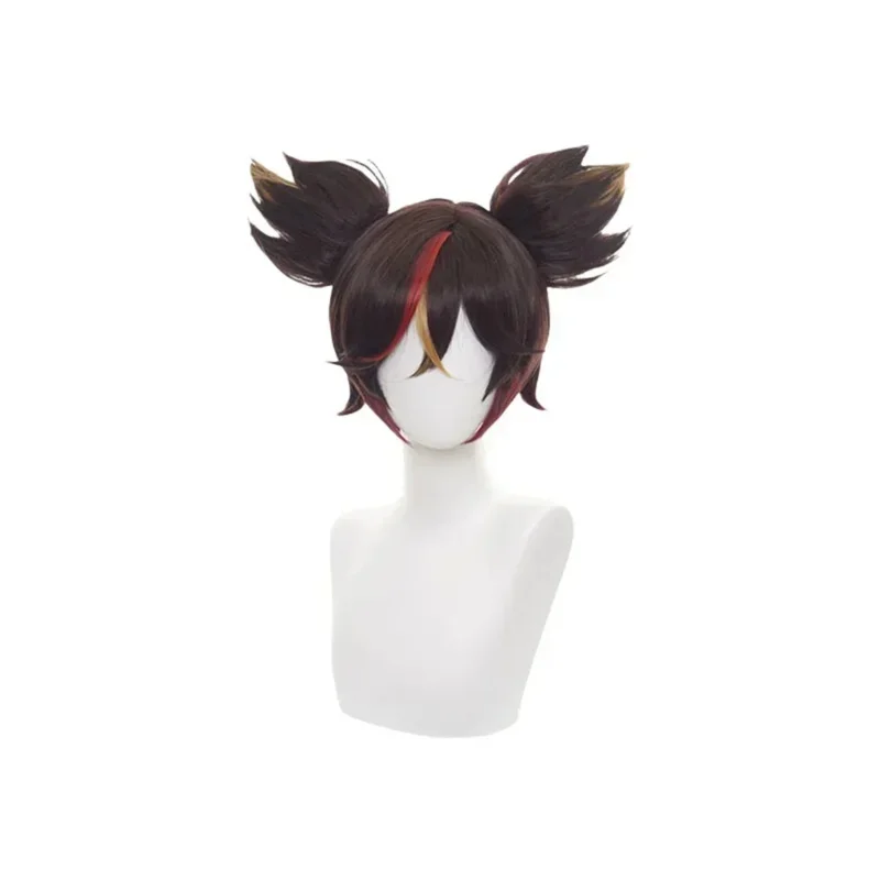 Genshin Impact Xinyan, парики для косплея, коричневый градиент цвета, термостойкие синтетические волосы, реквизит для ролевых игр