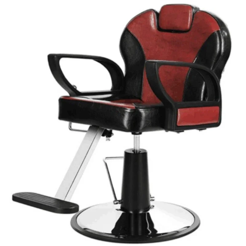 The barber chair can be lifted and lowered, and the headrest of the hairdressing chair can be removed.
